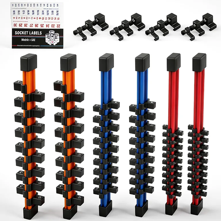 6-Piece Double-Sided Socket Organizer