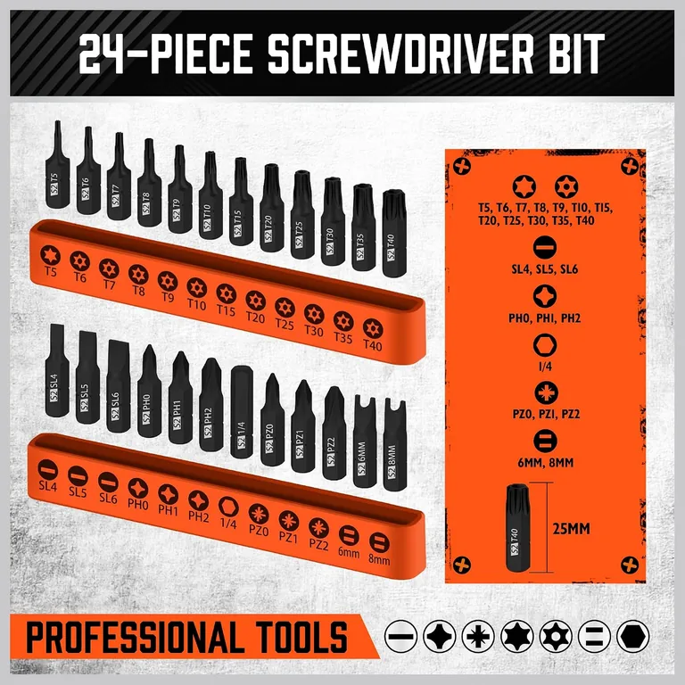 25-Piece Ratcheting Multi-Bit Set — use a compatible holder